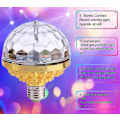 Miniatyrbilde 3 av 5: 2 stk Fargerike Roterende Magiske Ball Lys, Party Lys Disco Ball med Sokler Led Rgb Strobe Scene Lys for Fest-Perfekt For UK