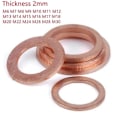 Miniatyrbillede 1 af 5: 10 stk. M6 M8 M10 M12 M14 M15 M16 M18 M19 M20 tykkelse 2 mm Massiv Kobber Skive Shim Flad Ring Pakningsringe Forsegling Almindelige Skiver - Perfekt M6X10X2mm 10pcs
