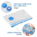 Miniatyrbild 4 av 5: Transparenta tjocka vakuumpåsar 12 set vakuumpåsar kompressionspåsar täcke kläder förvaringspåsar - Perfet