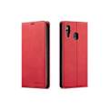Pikkukuva 1 / 5: Yhteensopiva Samsung Galaxy A40 -kotelon kanssa, Premium PU-nahkakansi TPU-puskurilla, korttipidikkeellä, jalustalla, piilotetulla magneettisella iskunkestävällä läppäsuojalla Red