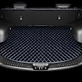 Miniatyrbillede 1 af 5: Passende Kompatibel med BeautifulCar Læder Bagagerums Måtter Kompatibel med X6 2020-, Skridsikker Skræddersyet Bagagerumsmåtte Beskyttelsespude - Perfekt D Black-blue