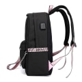 Pikkukuva 3 / 6: Black.pink reppu USB ladattava reppu Opiskelijan koululaukku - Perfet Black