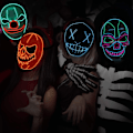 Miniatyrbillede 3 af 5: Halloween maske, LED maske med 3 flash modes græskar maske - Perfet