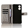 Miniatyrbillede 4 af 5: Kompatibel med TCL 505 T509K T5094 Etui Diamanttekstur PU Læder Kort Slots Stand Telefon Cover - Perfekt Brown
