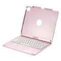 Miniatyrbilde 2 av 5: Kompatibel med iPad Air 13 (2024) / iPad Pro 12.9 (2022) / (2021) / (2020) / (2018) Trackpad Bakgrunnsbelyst Tastatur med Tablet Case-Perfet PinkGold