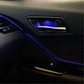 Miniatyrbilde 1 av 5: for Toyota C-HR CHR 2018-2023 Innendørs dørhåndtaksskål atmosfærelys Bil dørhåndtaksskål ramme LED isblå lys-Perfet