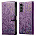 Pikkukuva 1 / 5: Yhteensopiva Samsung Galaxy A24 4G (162.1 x 77.6 x 8.3mm) Kotelo Nahkainen Lukko Lompakko Jalusta Puhelinkotelo - Perfet Purple