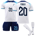 Pikkukuva 1 / 3: 22-23 World Cup Englannin koti T-paita jalkapallopuku aikuisille lapsille - Perfet No.20 Phil Foden 26