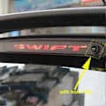 Miniatyrbillede 3 af 5: Passer til Suzuki Swift Mengxi kulfiber bagbremselys bilmærkat dekorativt dæksel - Perfekt Black With Hole