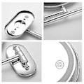 Miniatyrbild 4 av 5: 8 tum Väggmonterad Dubbelsidig Sminkspegel LED Trefärgat Ljus Badrumsspegel-Perfet USB Charging Silver Triple Magnification
