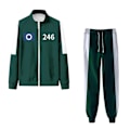 Miniatyrbilde 1 av 5: Squid Game Kostyme, Squid Game Barn Kostyme, Squid Game Sportsklær, Koreansk Folkespill Kostyme Sett, Squid Game Barn Kostyme, Cosplay-Perfet Dark Green 150 cm,B