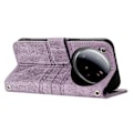 Miniatyrbillede 3 af 5: Kompatibel med Xiaomi 15 Ultra Etui Wallet Hud-berørings Læder Præget Telefon Cover - Rød-Perfet Purple