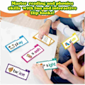 Miniatyrbild 5 av 5: 30 Läs och Rimma Flipböcker, ABC Ordförråd Flashkort Pedagogiskt Läslärningsspel - Perfekt