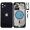 Kompatibel med iPhone 12 6.1 tommer Bak Batterideksel + Midtre Plate Ramme + Sideknapper Erstatning - Perfekt Style F
