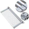 Miniatyrbilde 2 av 7: Oppvaskstativ - Rolls up - Rustfritt stål - Sammenleggbar - - Perfet silver