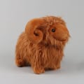 Miniatyrbilde 1 av 4: Highland Sheep Scottish highland ull leketøy imitert sauedukke - Perfet brown