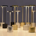 Miniatyrbillede 3 af 6: LED ledningsfri bordlampe, lille genopladelig metalbordslampe, 2 dæmpningsniveauer, moderne hotelrestaurant, soveværelse, lamper til - Perfet