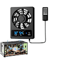 Miniatyrbillede 3 af 4: Smart Køleventilator til Reptil-Terrarium med LED-Display, Stærk Vind Ventilation, Lav Støj Køleventilator (grader Celsius) - Perfekt