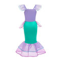 Miniatyrbillede 4 af 4: Halloween Havfrue Børn Kjole Havfrue Prinsesse Kjole Ariel Pige Kjole-lilla Purple 140cm