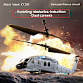 Miniatyrbild 4 av 5: Fjärrstyrd helikopter med hinderdetektering, utrustad med dubbla 1080p-kameror, 2.4GHz 3.5CH fjärrkontroll - perfekt Red