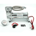 Miniatyrbillede 2 af 5: Universal DC 12v 480c Maxpower 200 Psi Udløb 3/8 eller 1/4 Bil Luftfjeder Kompressor/Pumpe - Perfekt OUTLET  14NPT black