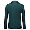 Miniatyrbilde 4 av 5: HERRENES Formell Klassisk Hakket Krage Dobbel Split Ensfarget Enknapps Blazer - Perfekt Dark Green 2XL