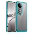 Miniatyrbild 1 av 5: Kompatibel med vivo V50 5G Skal TPU + Akryl Skyddande Transparent Mobilskal - Perfekt Transparent Blue