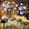 Miniatyrbild 2 av 5: Jul Snöflinga Projektor Ljus Utomhus, Jul Snöfall LED Belysning Projektor med Fjärrkontroll- Perfekt
