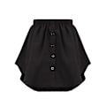 Miniatyrbillede 3 af 5: Dame Skjorteforlænger Justerbar Lagdelt Falsk Topkant Skjorte Halv Længde Mini Skørt (Multifarvet, XL) - Perfet Black XL