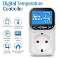 Miniatyrbilde 3 av 5: Digital Temperaturkontroller Stikkontakt Termostat med Tidsensor Probe Varme Kjøle Bryter 16A EU Plugg-Perfet