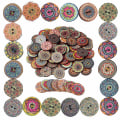 Miniatyrbilde 2 av 6: 50 stk treknapper, 1 tommers vintage runde knapper retroknapper - Perfet
