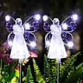 Pikkukuva 2 / 6: 2 Shining Angels (violetti) ulkopuutarhan koristelu, koristeellinen - täydellinen