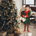 Miniatyrbild 8 av 8: Tjej Pojke Christmas Moose Fancy Dress Xmas Party Cosplay Clothes ed green 130cm
