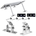 Miniatyrbillede 1 af 4: Solpanelbeslag, Solpanelholder Endeklemmesæt, Stand Solcellemodul 0-60 Individuelt Justerbar Fladt Tag Monteringsvinkel - Perfekt