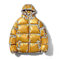 Miniatyrbillede 1 af 5: Hættetrøje Skinnende Pufferjakker Vinterjakker til Mænd - Perfekt yellow 2XL