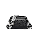 Miniatyrbillede 2 af 6: crossbody taske Dame læder lille skuldertaske med lynlås - Perfet black