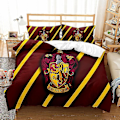 Miniatyrbild 2 av 2: Harry Potter Gryffindor 3D-tryckt Sängklädesset Påslakan Örngott Barnpresent - Perfekt US QUEEN 228x228cm