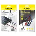 Miniatyrbillede 4 af 4: awei CL-971 3 i 1 1.2m 2.4A USB til 8 Pin + Micro USB + USB-C / Type-C Multi Opladerkabel - Perfekt