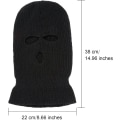 Miniatyrbild 3 av 6: 2-delat stickad cover 3-håls skidmask vinter - Perfet