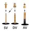 Miniatyrbillede 3 af 7: Cykelventiladapter til luftpumpe / Sæt med 15 dele - Perfet