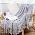 Miniatyrbilde 1 av 2: Myk Strikket Teppe, Sofateppe - Perfekt Light grey 130*240cm