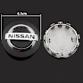 Miniatyrbillede 3 af 3: Til Nissan 40342-6RA1A 6,3CM Ydre Diameter Bilhjul Fælg Center Navkapsel Dæksel Logo Emblem Badge - Perfekt