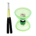 Miniatyrbild 3 av 5: Professionell Diabolo-set med Kullager - Hög Hastighet, Mjuk Jonglering med Rep, Hobby, Barn, Klassisk Handspel, Present, Hög Kvalitet - Perfekt Green
