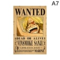 Pikkukuva 8 / 9: 5 kpl juliste One Piece Wanted -juliste Luffy Paper Vintage Poste - Perfet A9
