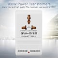 Miniatyrbillede 3 af 5: Op/ned Rejse Spændingsomformer, Spændingsomformer TransKompatibel medmer Regulator 100w 110v/120v til 220v/240v Rejse Spændingsomformer - Perfekt