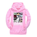 Miniatyrbild 1 av 2: 9-14 Taylor Swift The Eras Tour Hoodie Sweatshirt Tryckt Långärmad Casual Lös Tröja Huvtröja Toppar Barn Pojkar Flickor-Perfekt pink 9-10 years old