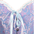 Miniatyrbilde 2 av 4: Tube Top Jacquard Gotisk Palass Korsett Vest Shapewear Korsett-Perfet Blue XXXXL