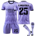 Miniatyrbillede 2 af 3: Ny sæson 2022-2023 Real Madrid fodboldtrøje fodbolddragter - Perfet CAMAVINGA 25 Kids 26(140-150CM)