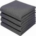 6-pack 100% Bomull Frotté Köksdukar - Hängögla för Disk och Köksrengöring - Perfekt Dark gray 34*73cm