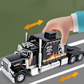 Miniatyrbillede 5 af 5: 1:24 Peterbilt 389 Traktor Truck Legetøjsmodel i Metal med Lyd og Lys - Perfekt til Børn Red